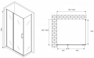 Душевой уголок ABBER Sonnenstrand AG04100MS-S100M 100x100см хром